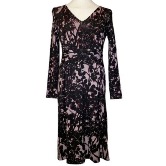 Thought black and purple temperance bamboo midi dress size 12 BNWT - Picture 4 of 5